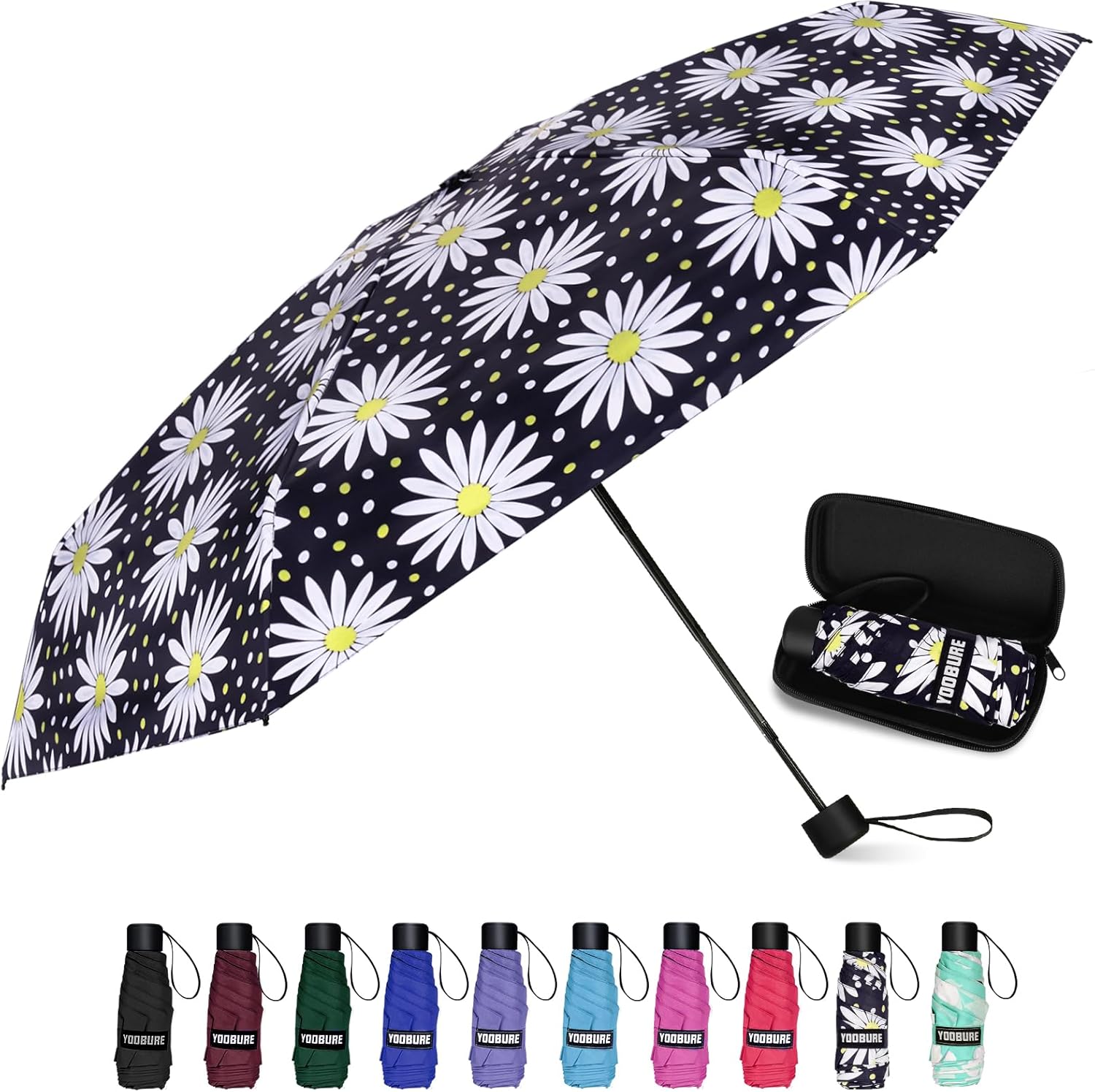 Yoobure Compact Travel Umbrella with UV Protection