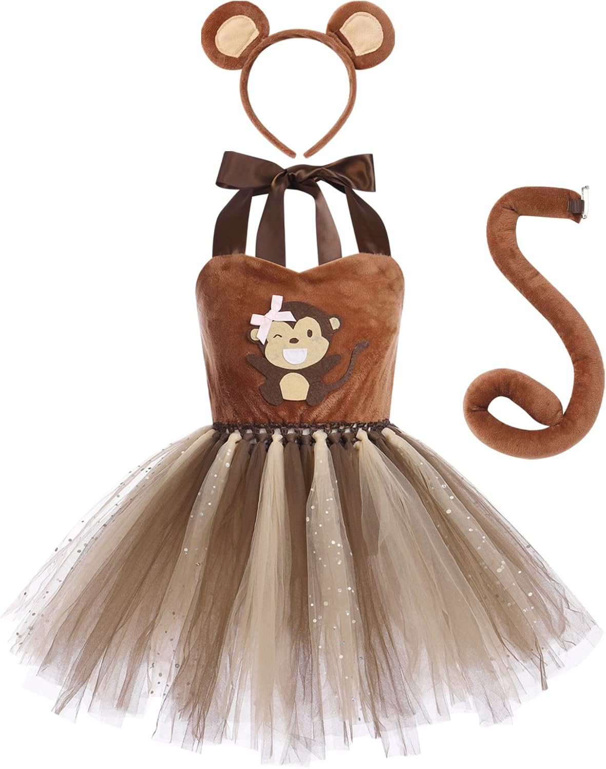IMEKIS Girls Dinosaur Costume Tutu Dress with Wings and Tail