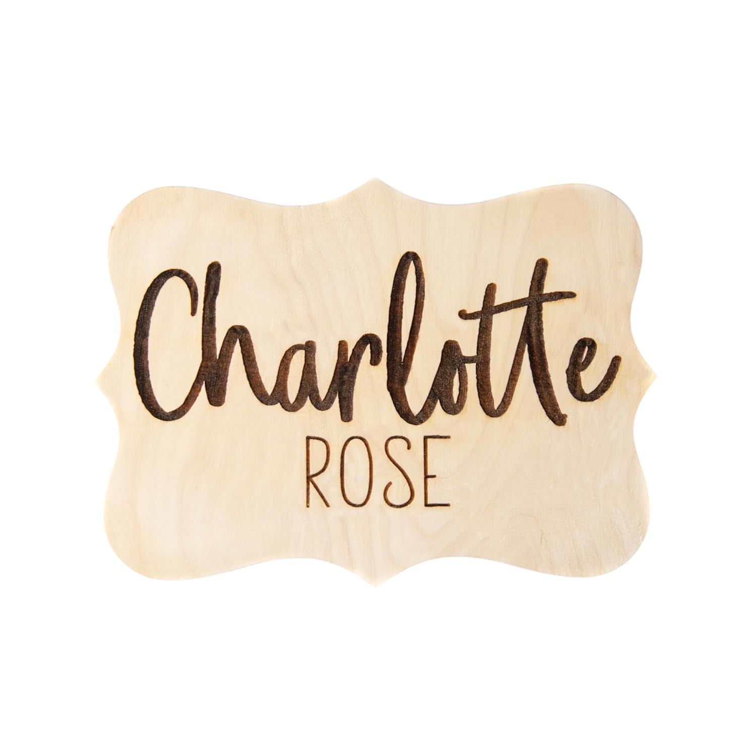 Personalized Newborn Announcement Sign - 4 5 6 Birch Wood