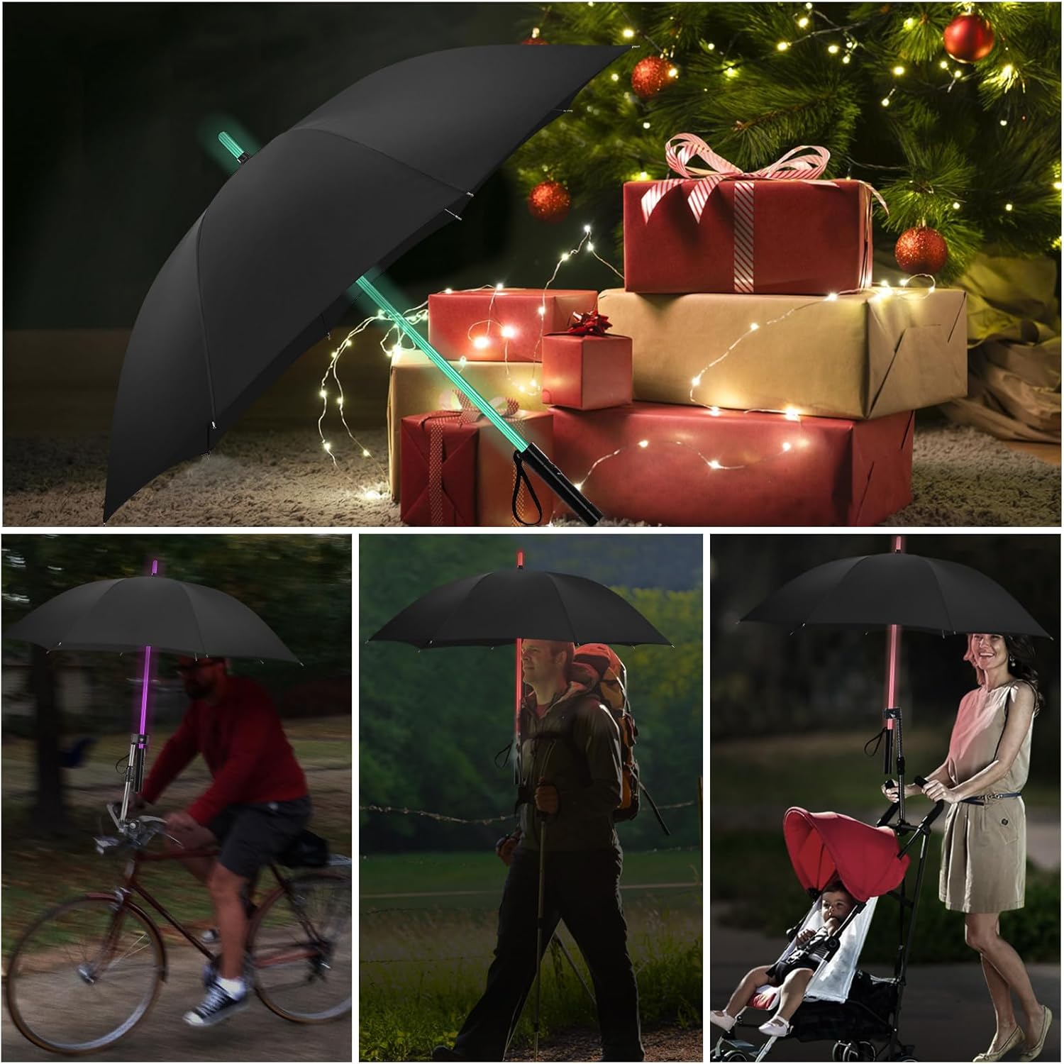 BESTKEE LED Lightsaber Umbrella with 7 Color Modes