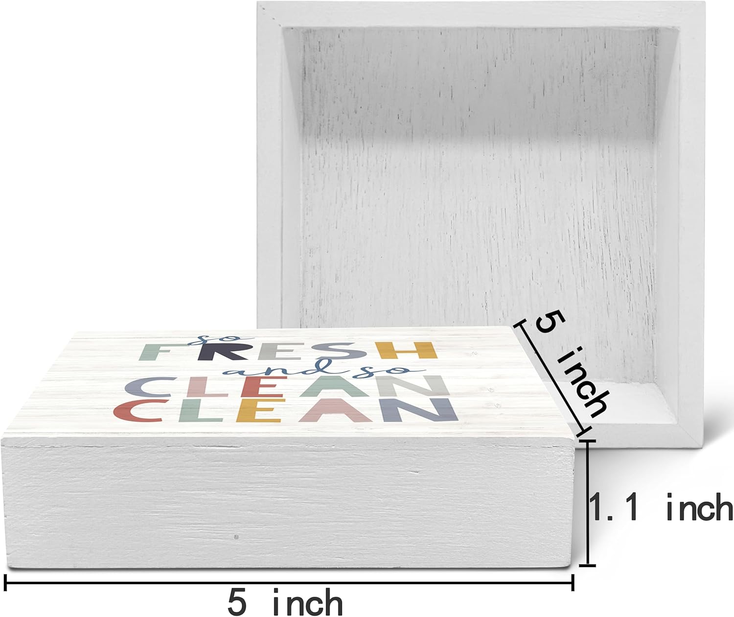 SRADMO Kids Bathroom Quote Wood Box Sign Decor