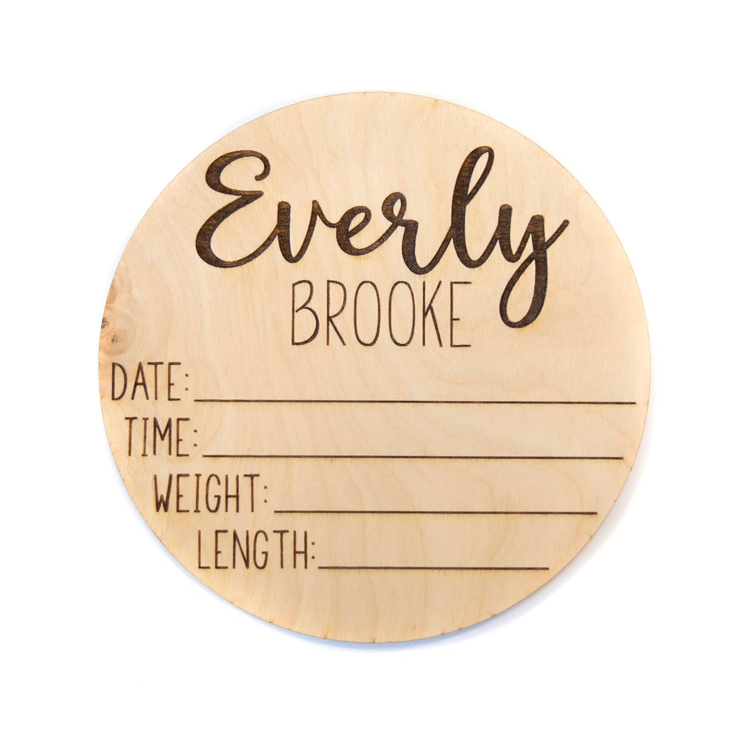 Personalized Wooden Baby Birth Announcement Sign 1
