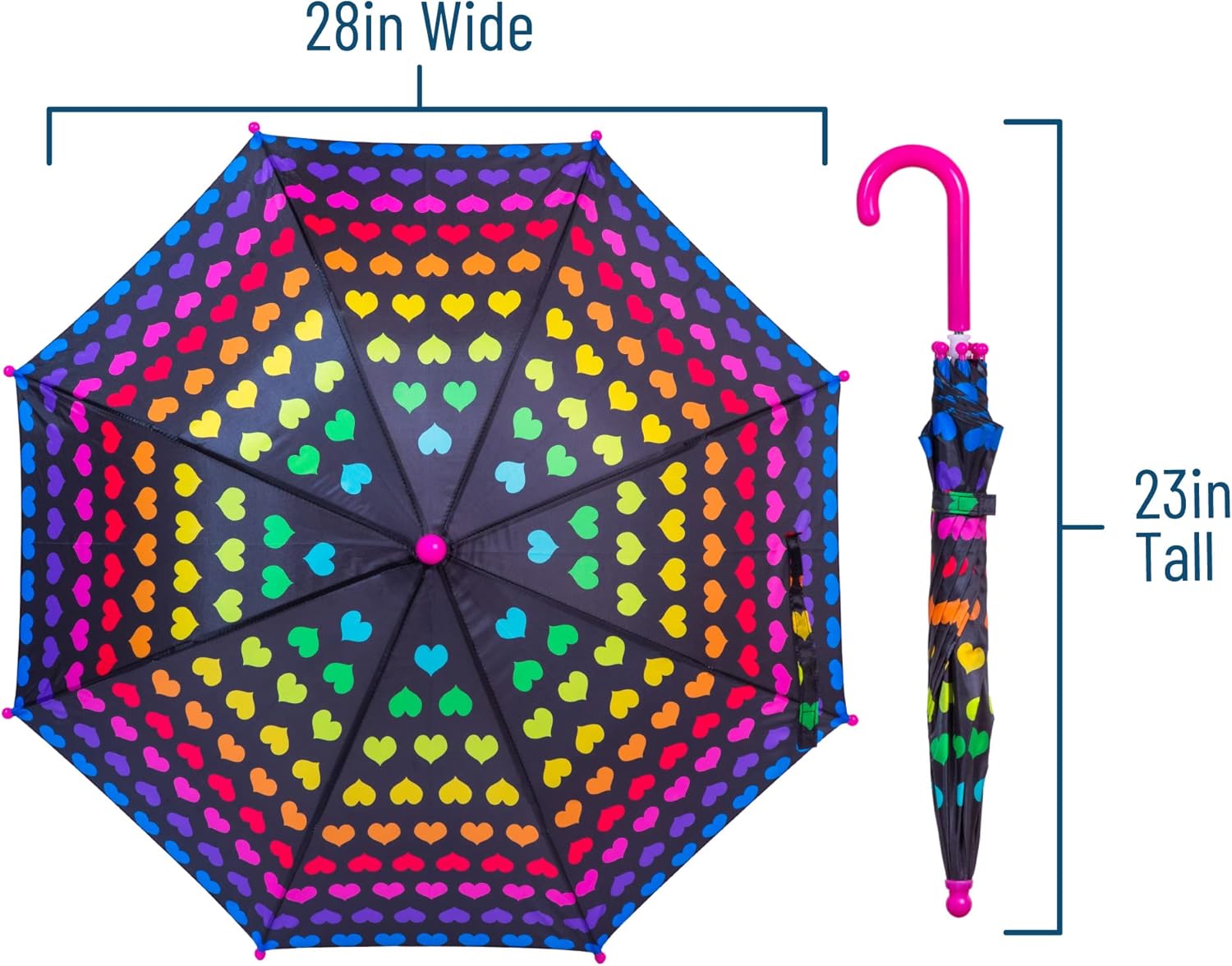 Wildkin Kids Umbrella with Rainbow Patterns