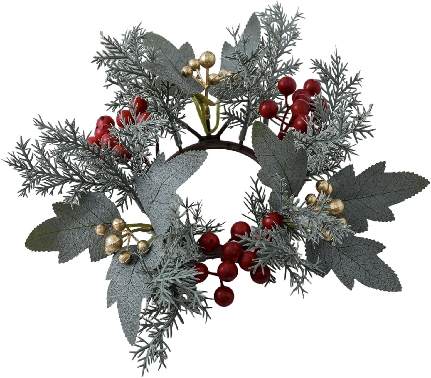 Grebest Candle Ring Decoration Maple Leaf Garland 1