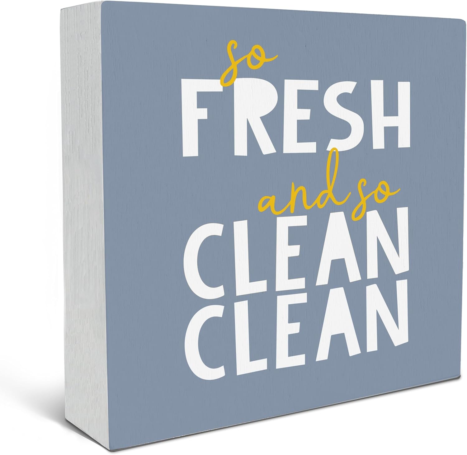 SRADMO Funny Bathroom Wood Box Sign for Kids