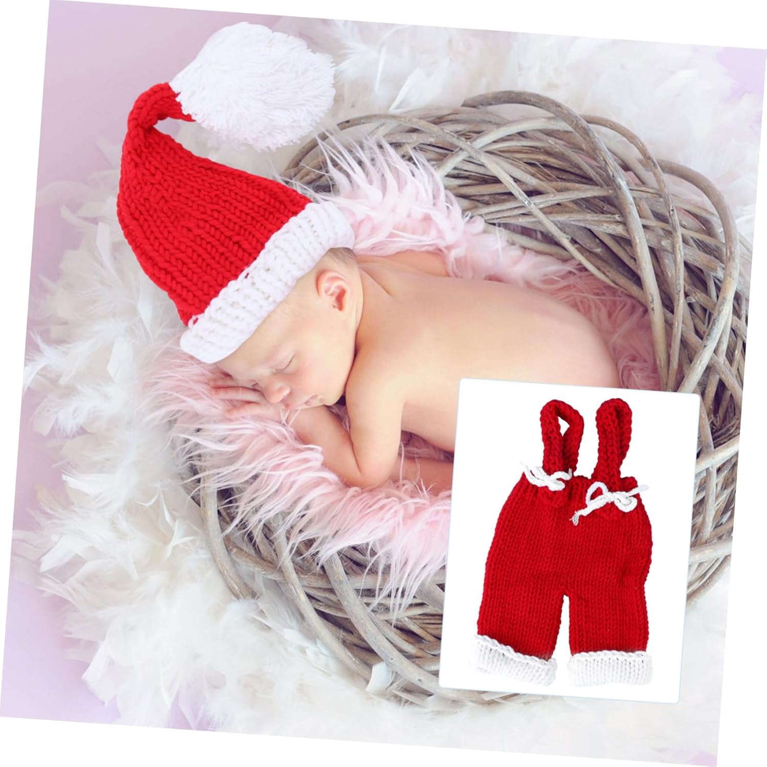 Cute Baby Christmas Outfit Handmade Cotton Photo Costume