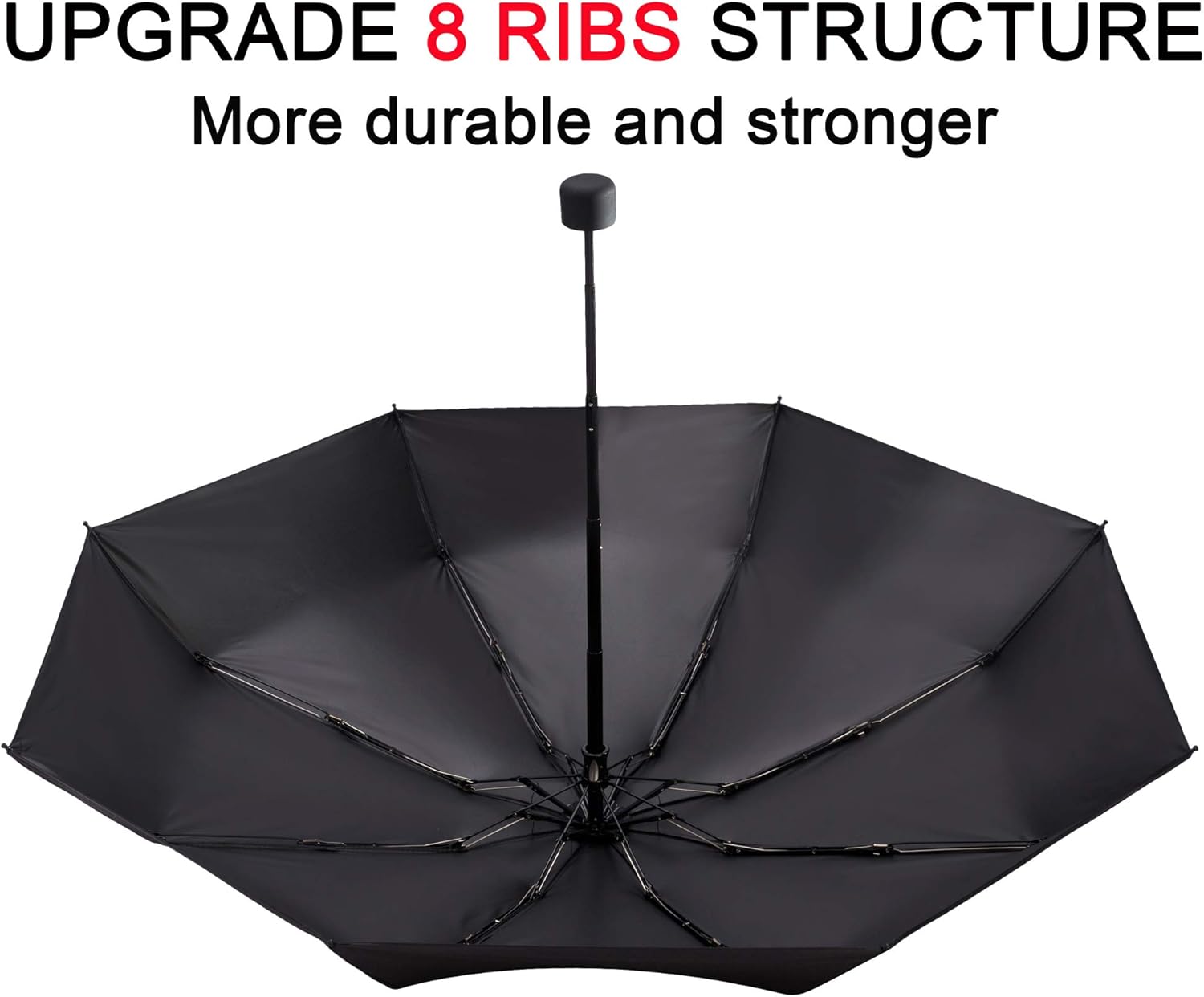 Goothdurs Mini Travel Windproof Umbrella - Compact Lightweight Sun Rain Protection