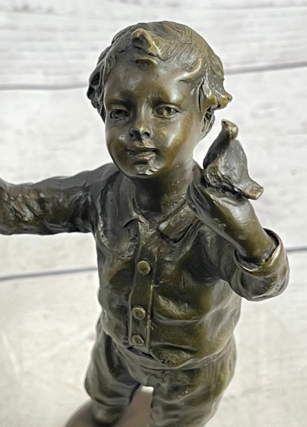 European Bronze Baby Boy Book End Art Deco Figure