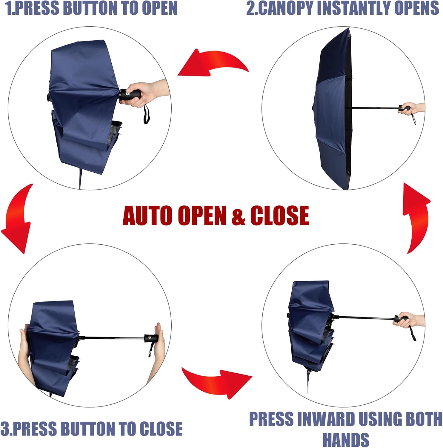 Jexine 6 Pcs Compact Automatic Umbrella Set 1