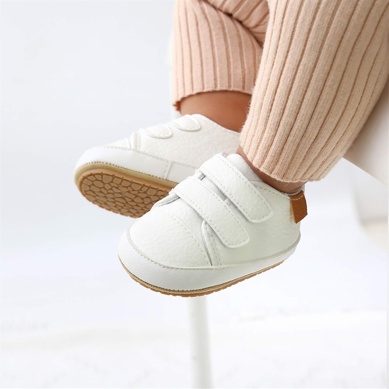 Soft Rubber Sole Baby High-Top Sneakers for Girls and Boys