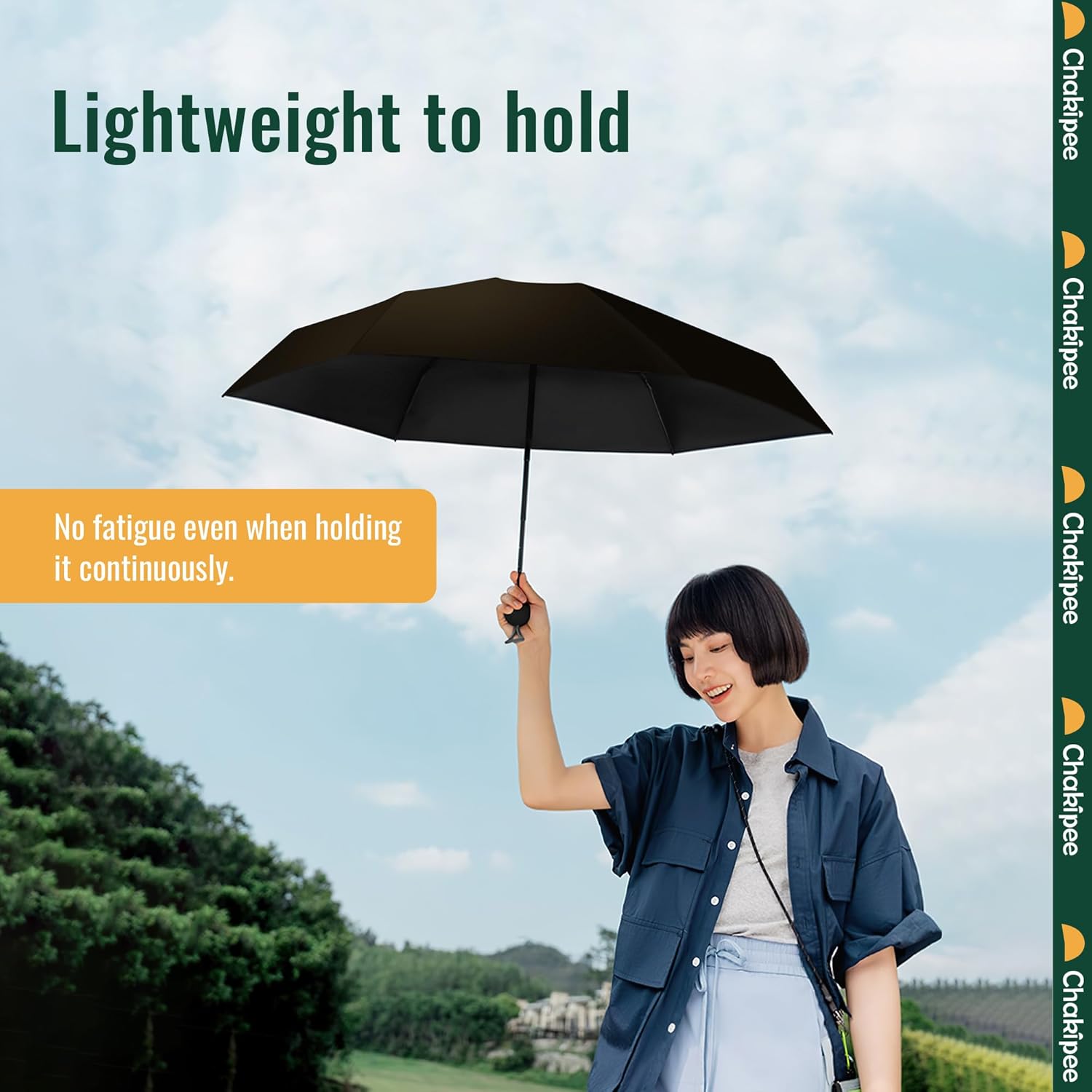 Chakipee Mini UV Umbrella Compact Lightweight Portable for Travel and Rain