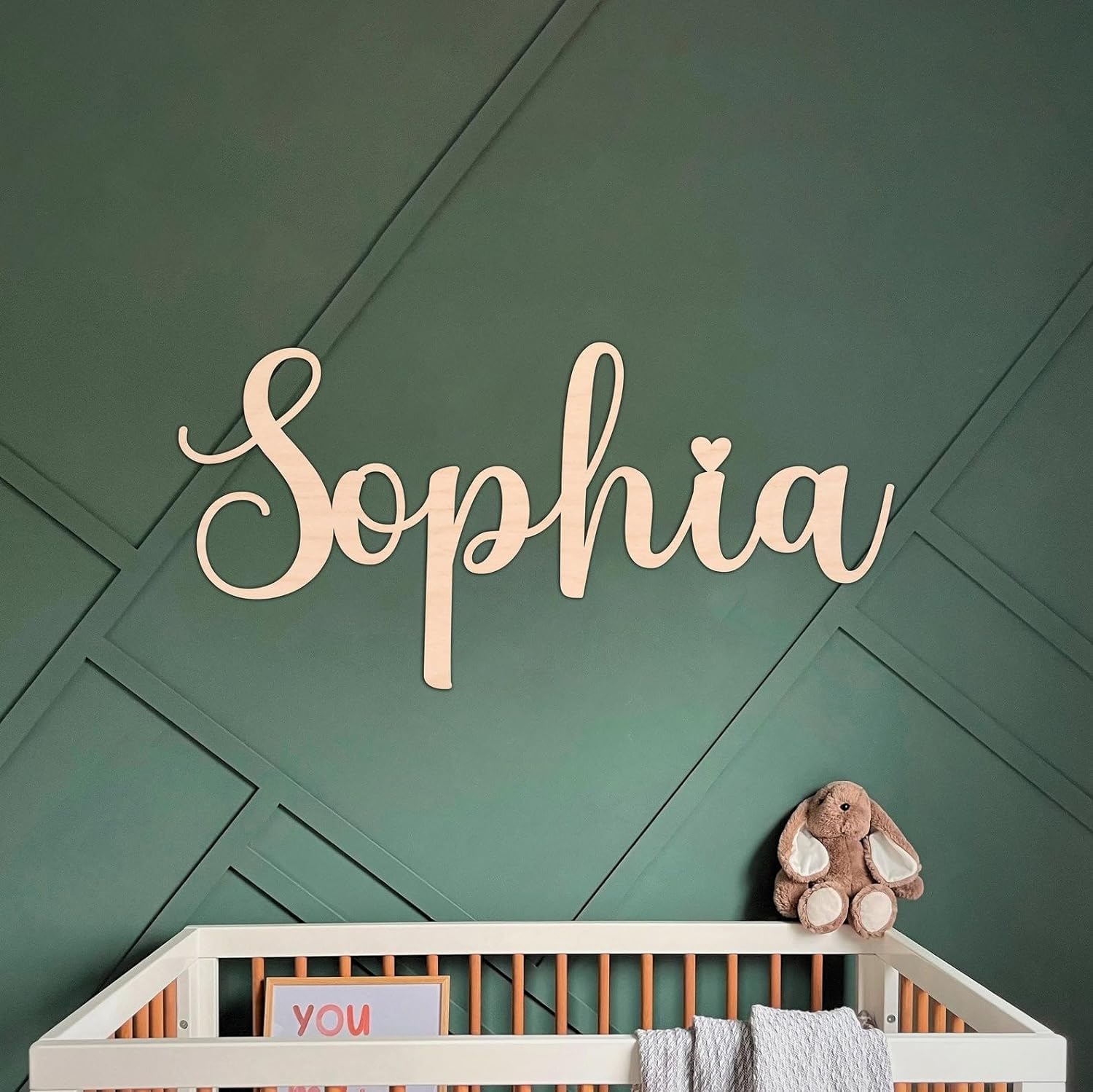 Custom Wood Name Sign - 13 Inch Thick Boho Style