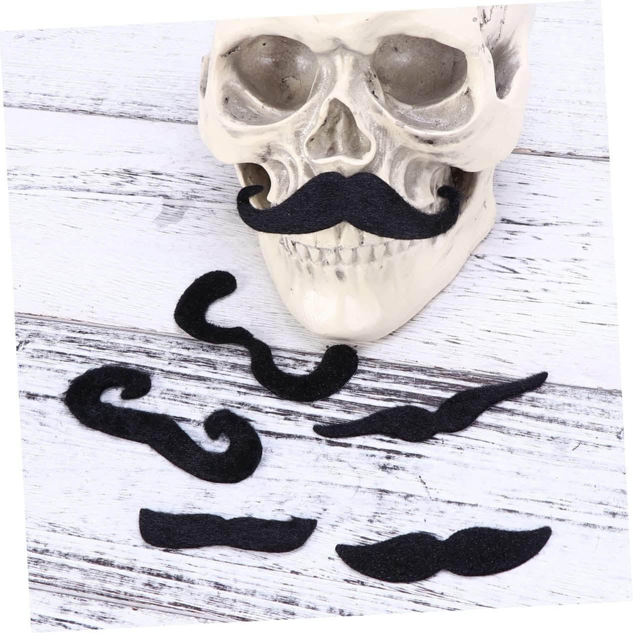 ABOOFAN 6pcs Santa Beard and Mustache Halloween Fake Facial Hair Prom Props