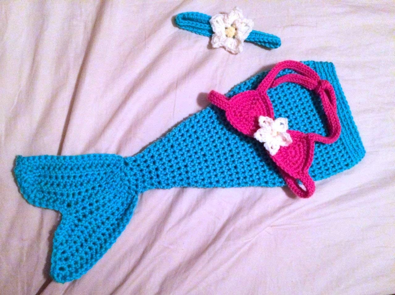 Handmade Baby Mermaid Costume for Newborn to 12 Months 1