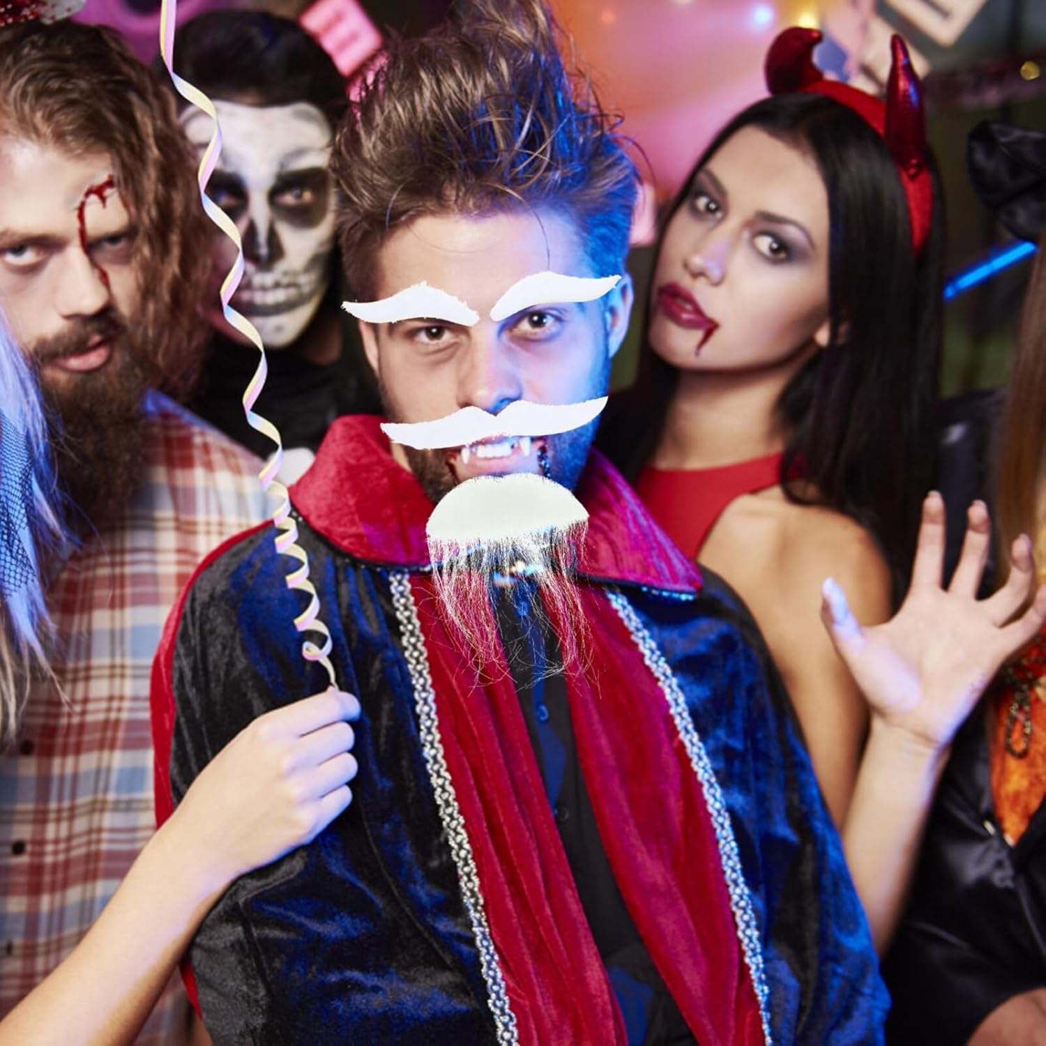 Gadpiparty Halloween Moustache Kit for Costumes
