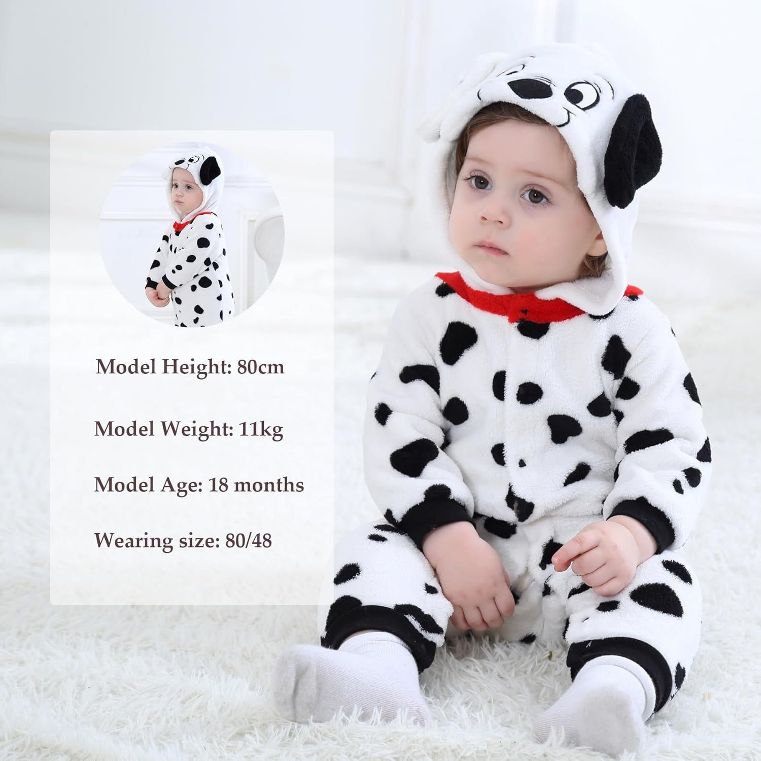 TONWHAR Winter Hooded Romper for Babies and Toddlers