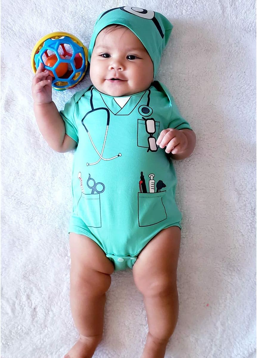 LENSOUS Baby Boys Doctor Costume Bodysuit 1