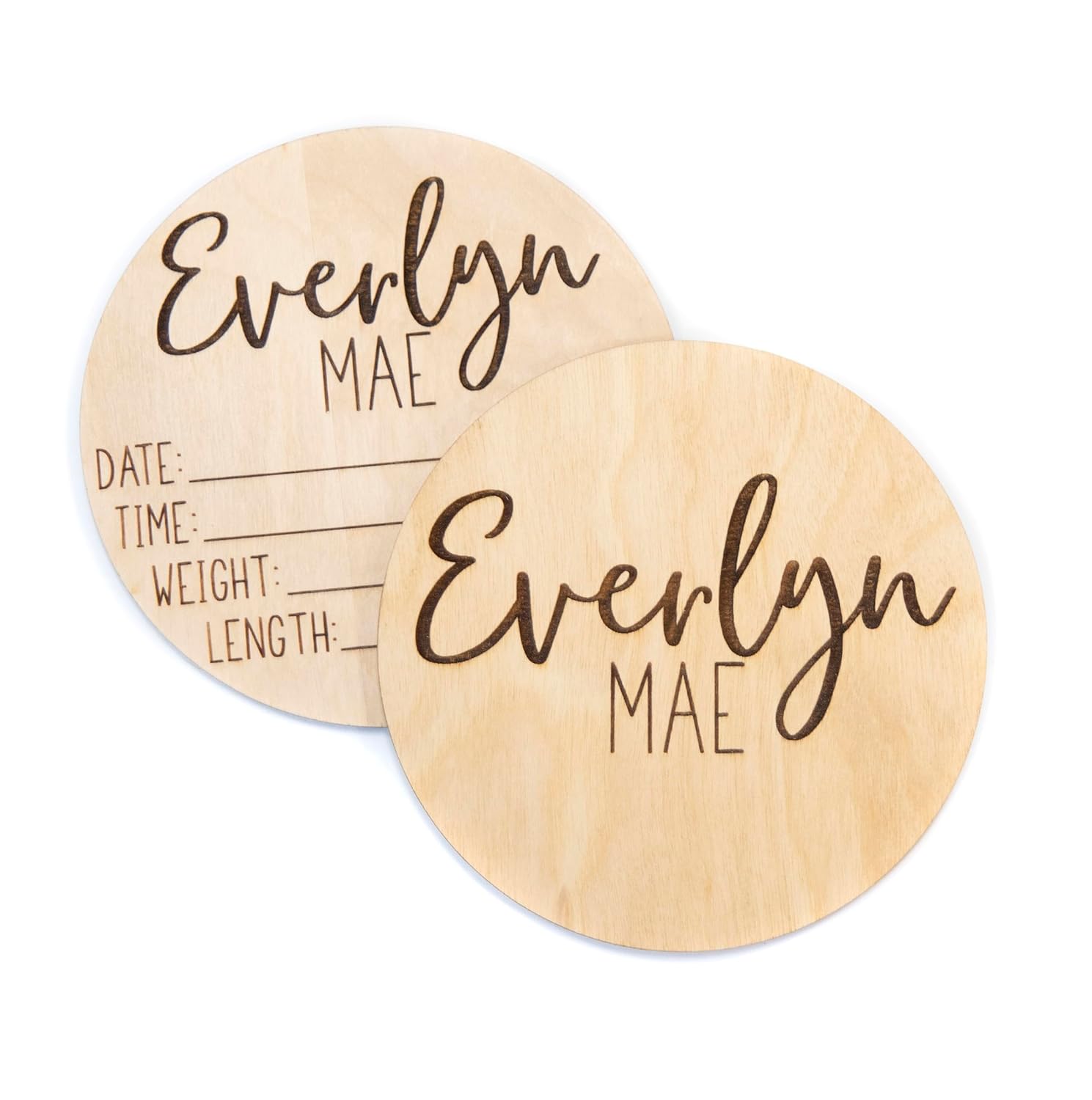 Personalized Double Sided Newborn Announcement Sign 1