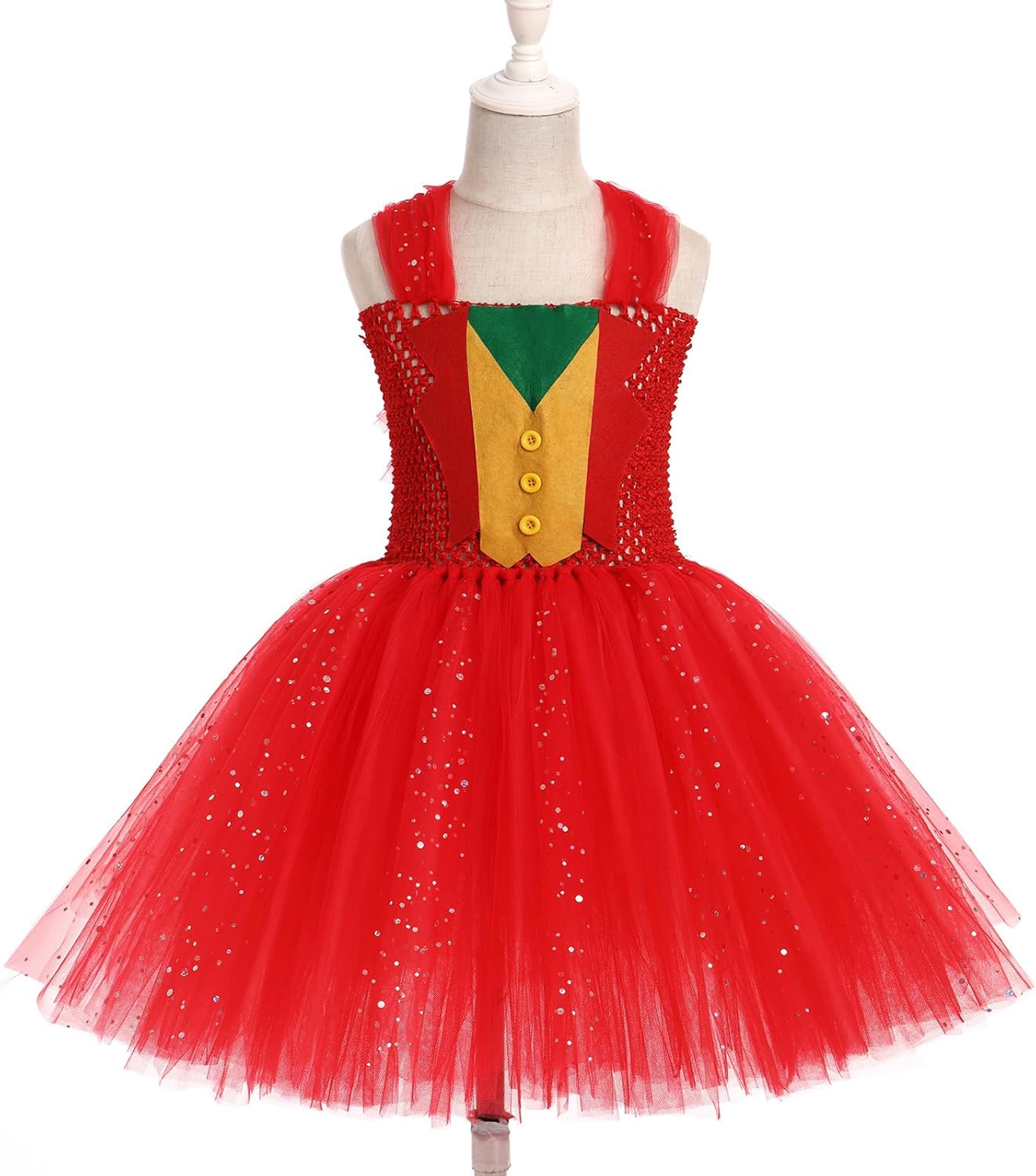 IMEKIS Toddler Clown Halloween Costume for Girls 2-12T