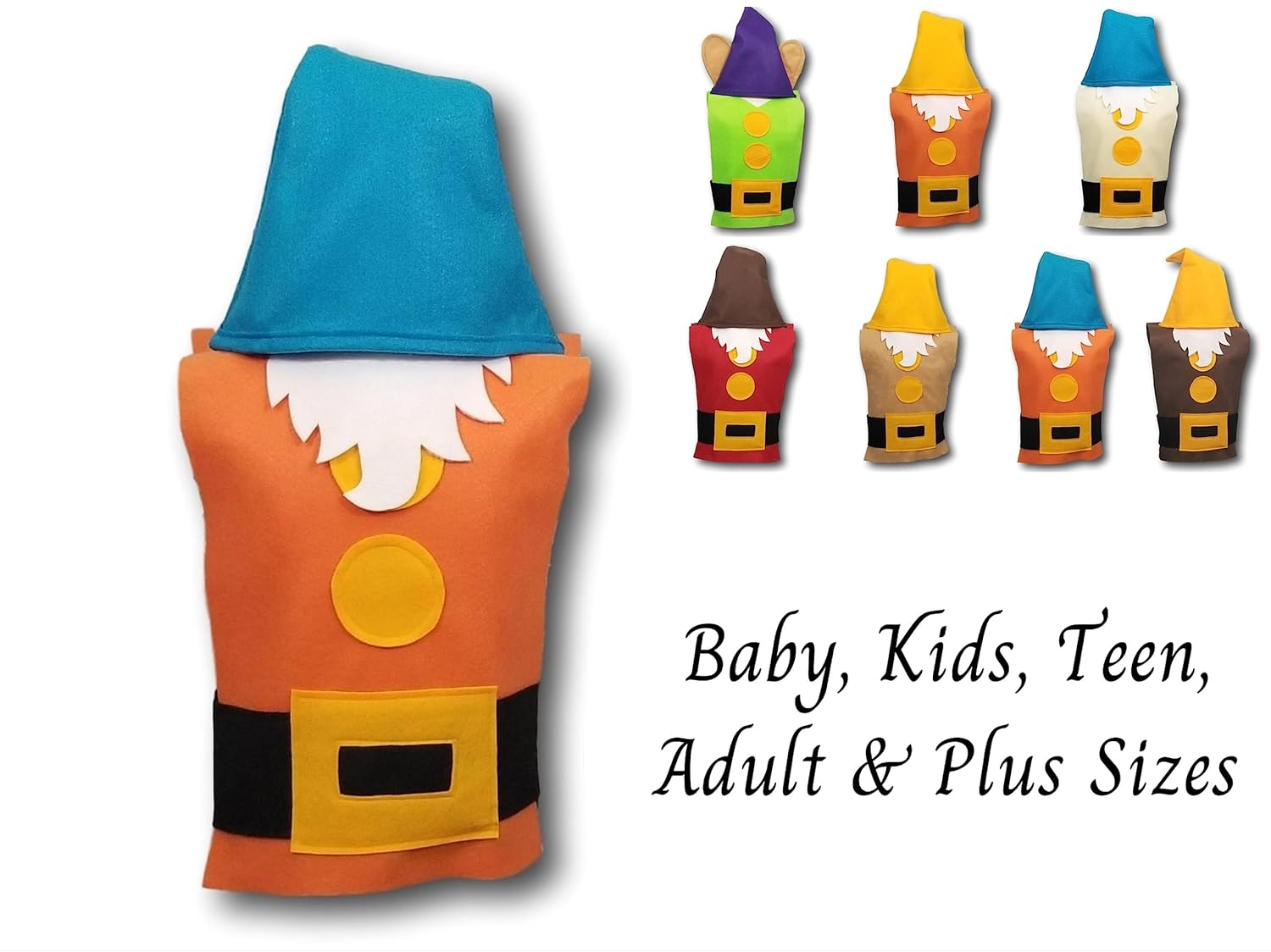 Bashful Dwarf Costume Set - Kids Adults Sizes