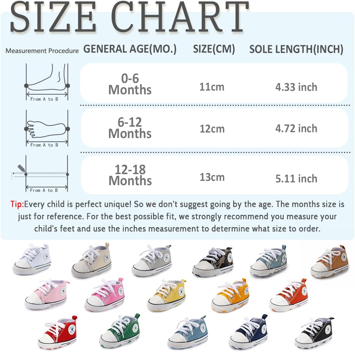 Meckior Baby Sneakers Soft Sole High-Top First Walkers