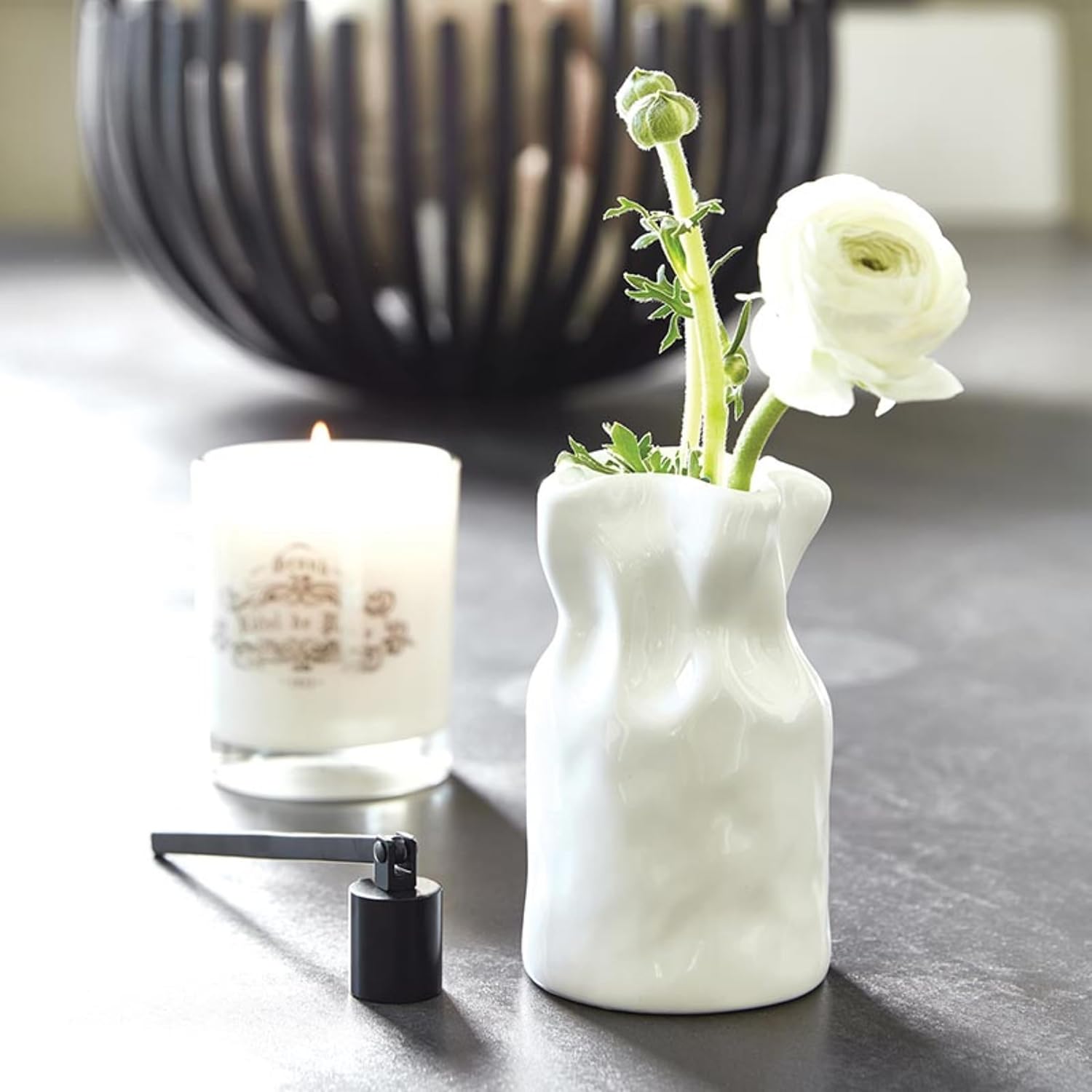 Santa Barbara Design Studio Candle Snuffer 6 Matte Black Sleek Stainless Steel