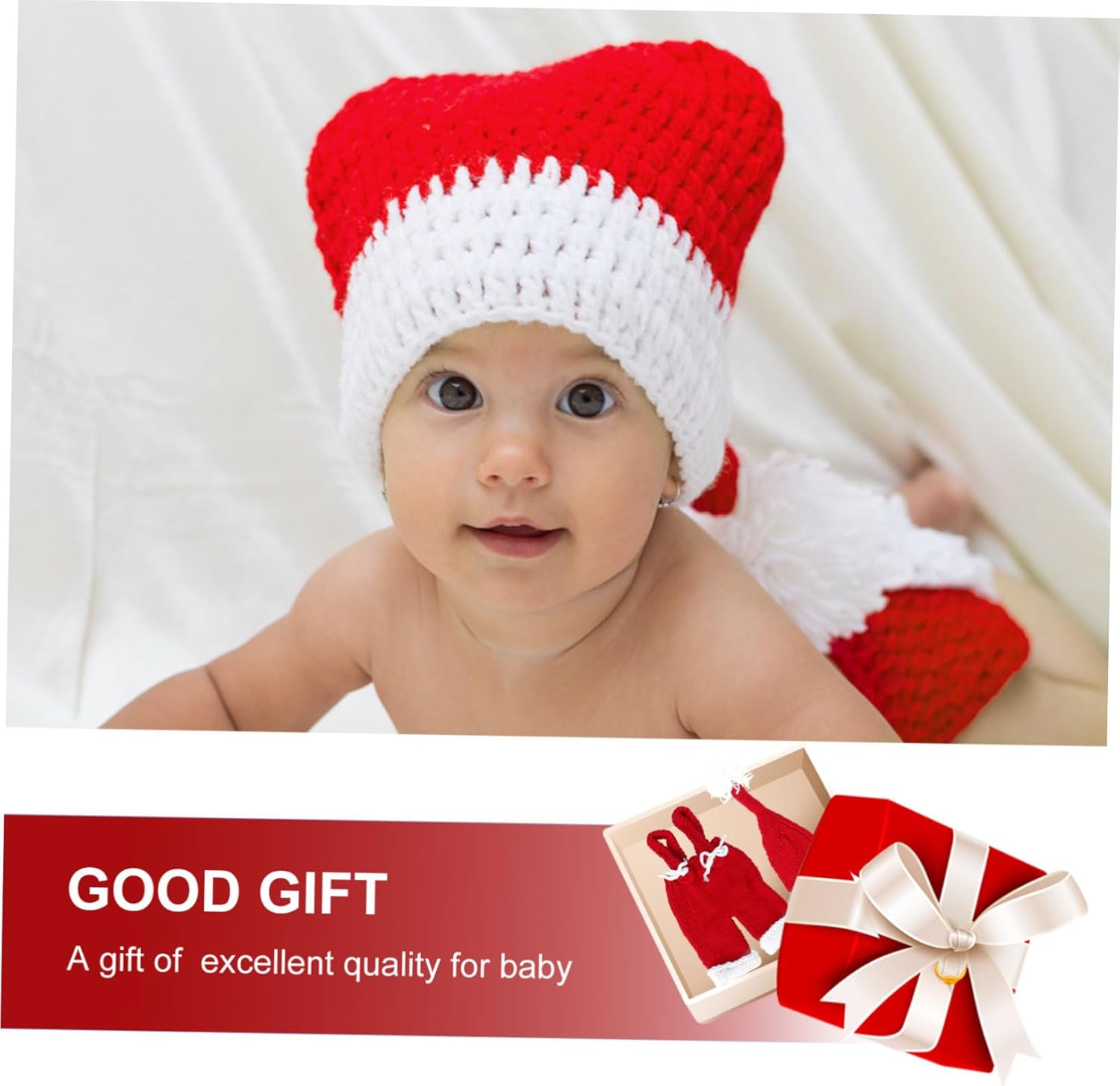 Cute Baby Christmas Outfit Handmade Cotton Photo Costume