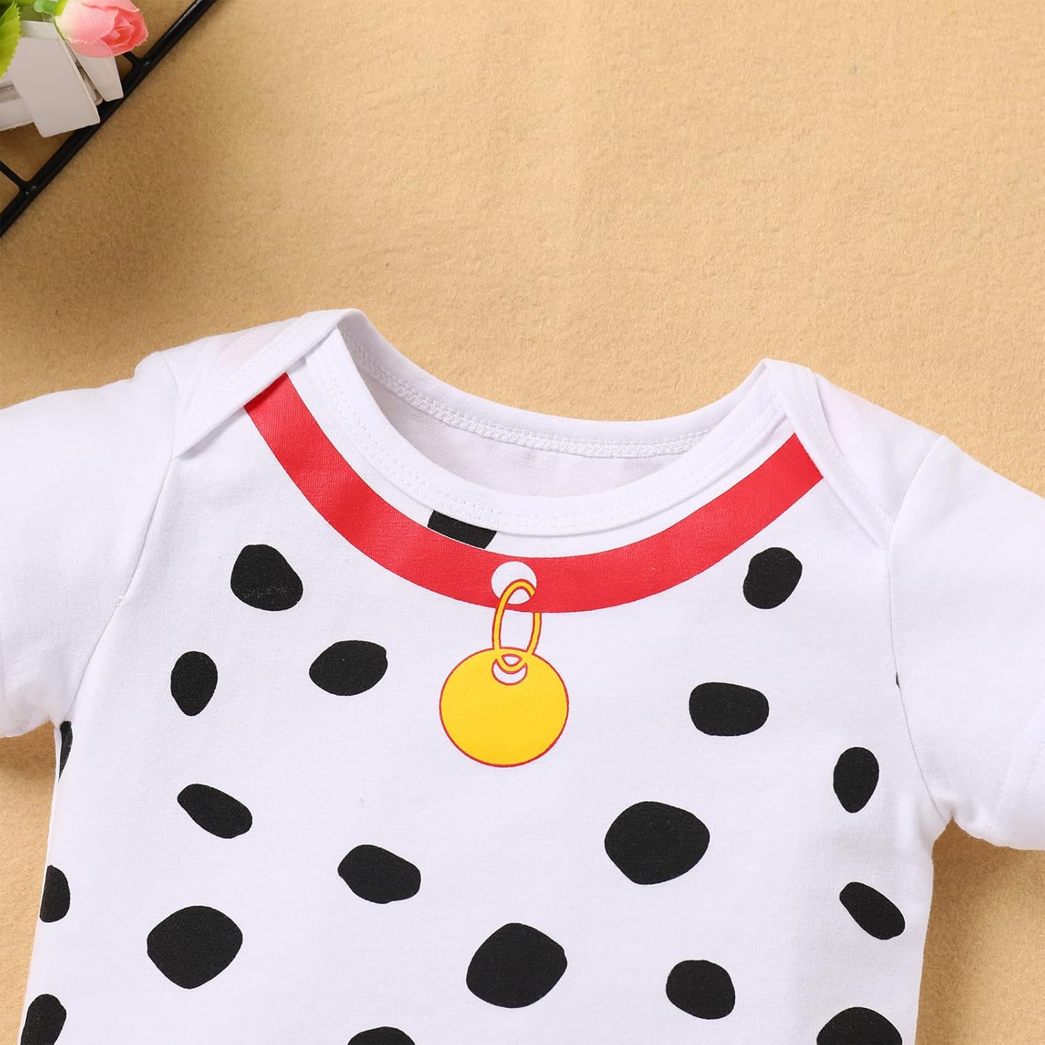 IDOPIP Ladybug Dalmatian Costume for Baby Girls 3PCS Set