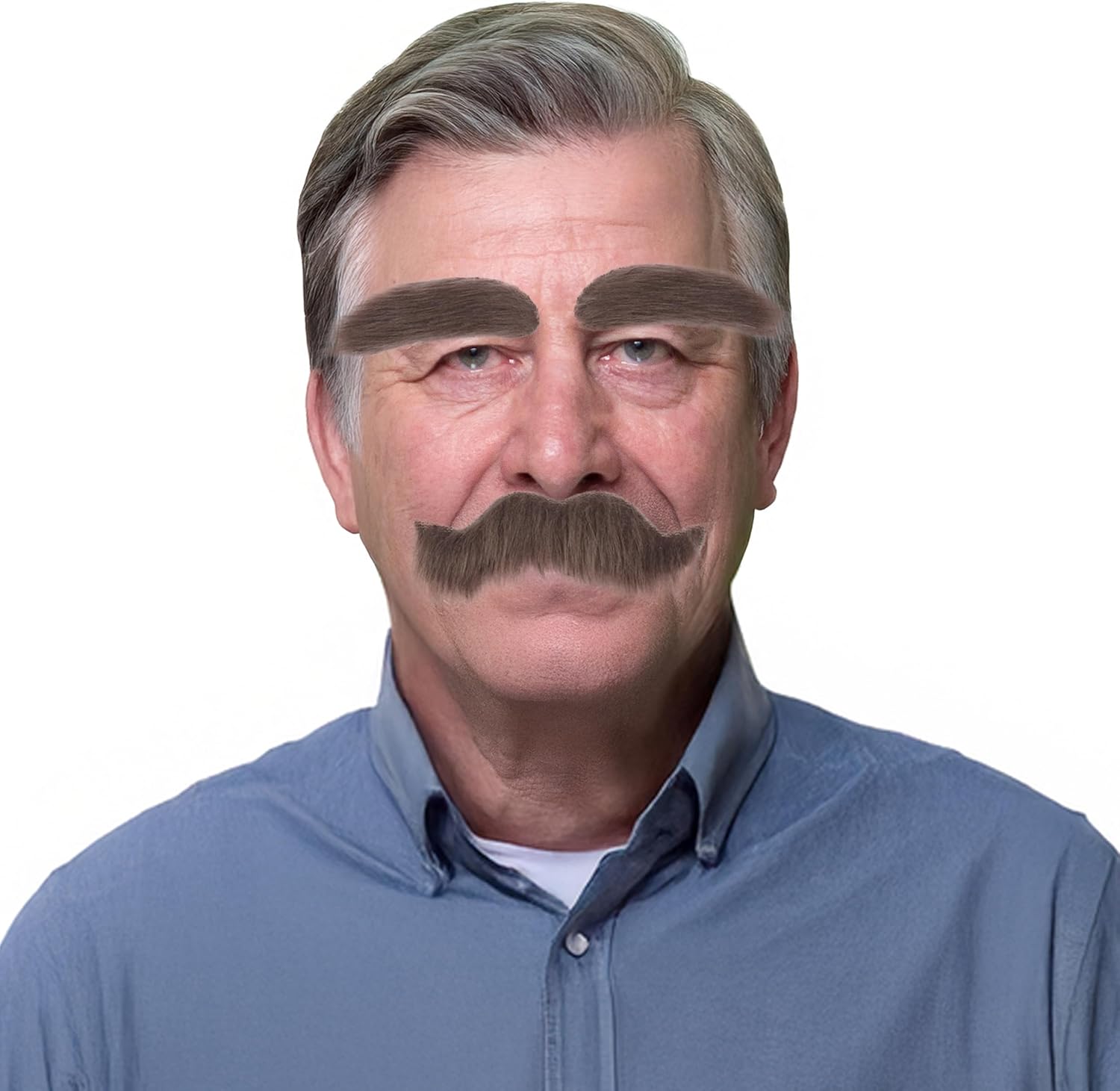 Cosela Fake Mustache and Eyebrows Set Self Adhesive Cosplay Halloween