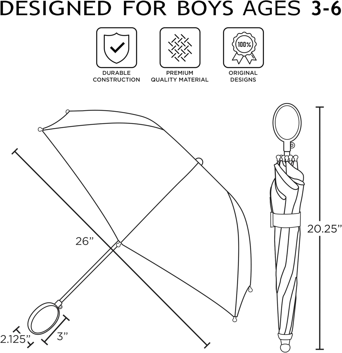 DC Comics Kids Batman Umbrella for Ages 3-6 1