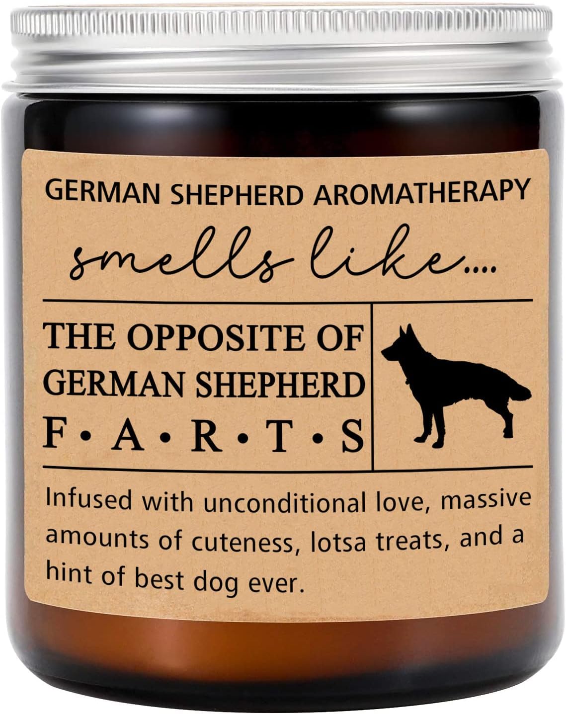 HTDesigns German Shepherd Candle - 8oz Funny Dog Gift