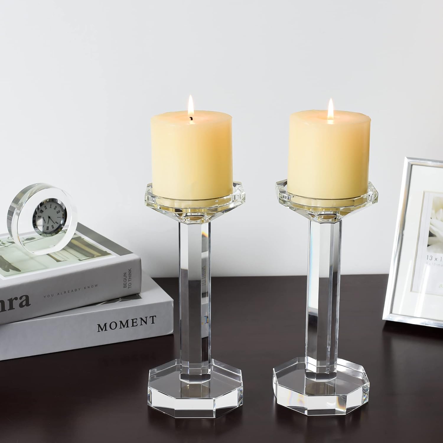 kitCom Crystal Candlestick Holders Set of 2 1