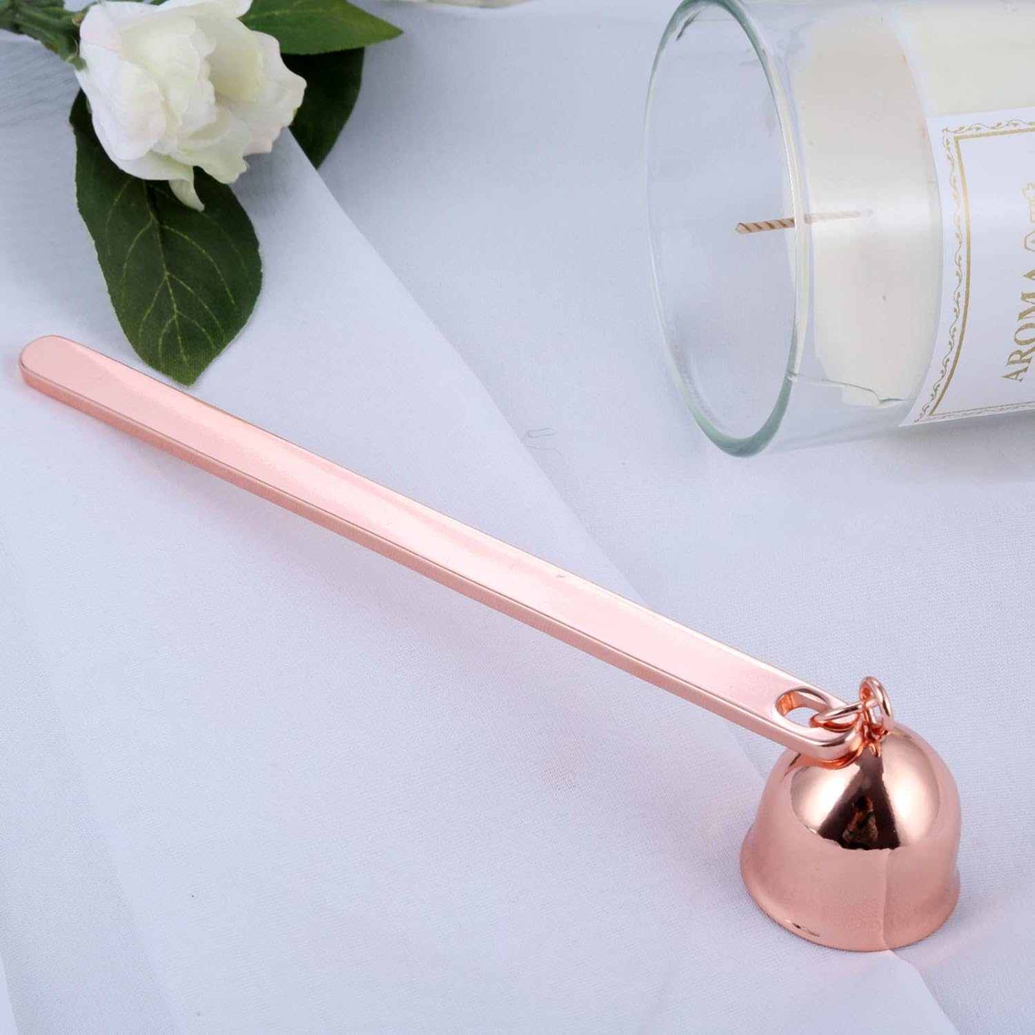 MUXSAM Rose Gold Bell-Shaped Candle Candlesnuffer