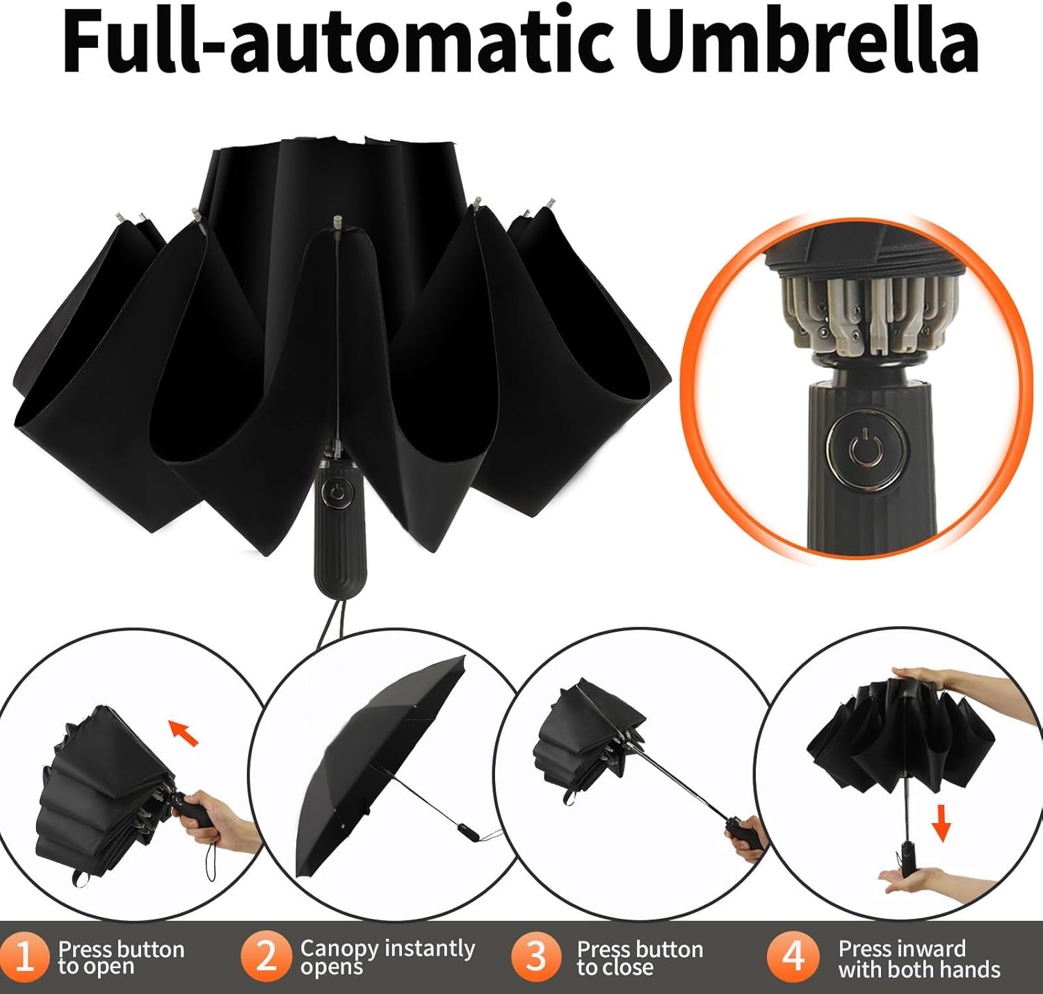Compact Travel Umbrella with UV Protection