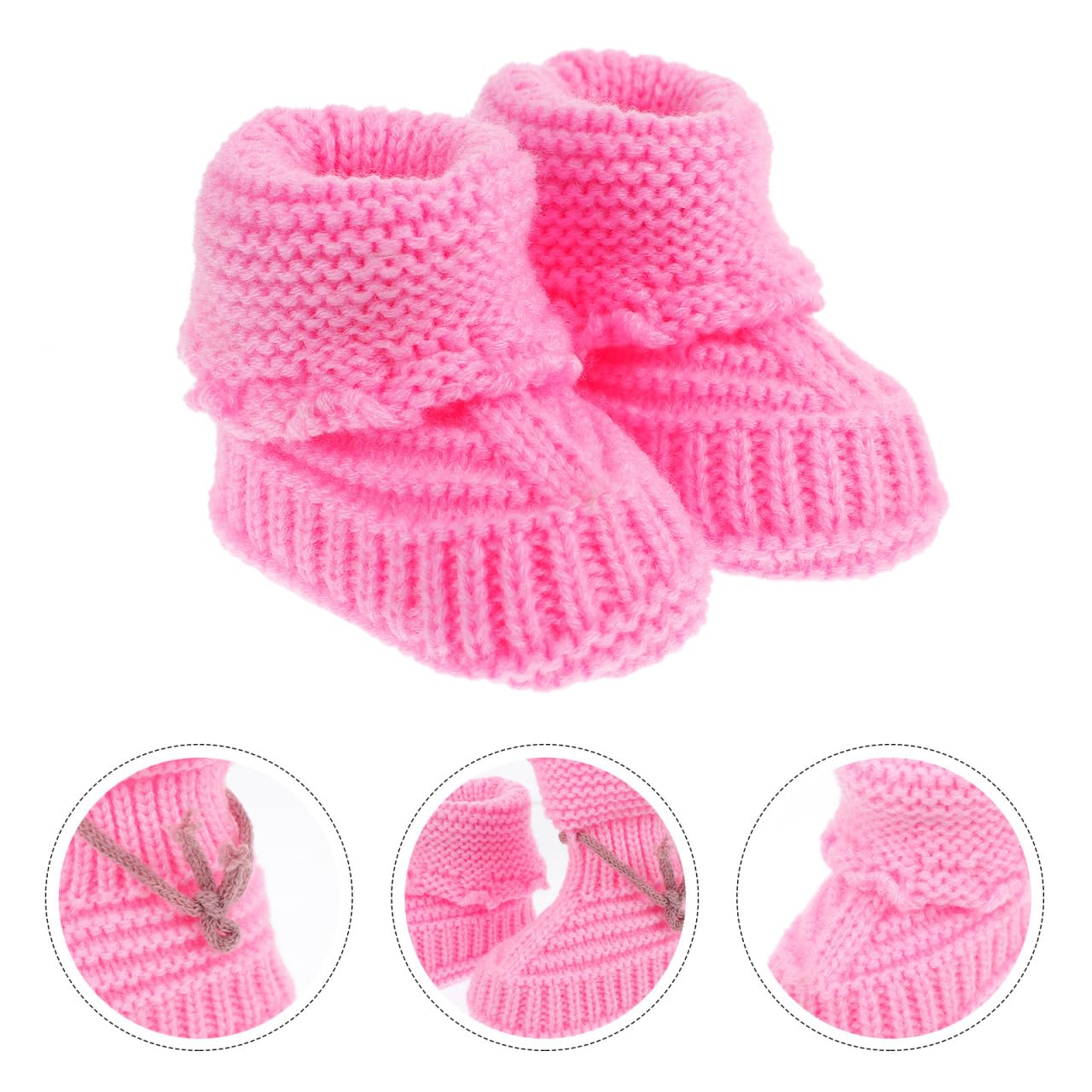 EXCEART Handmade Baby Knitting Shoes 0-6 Months