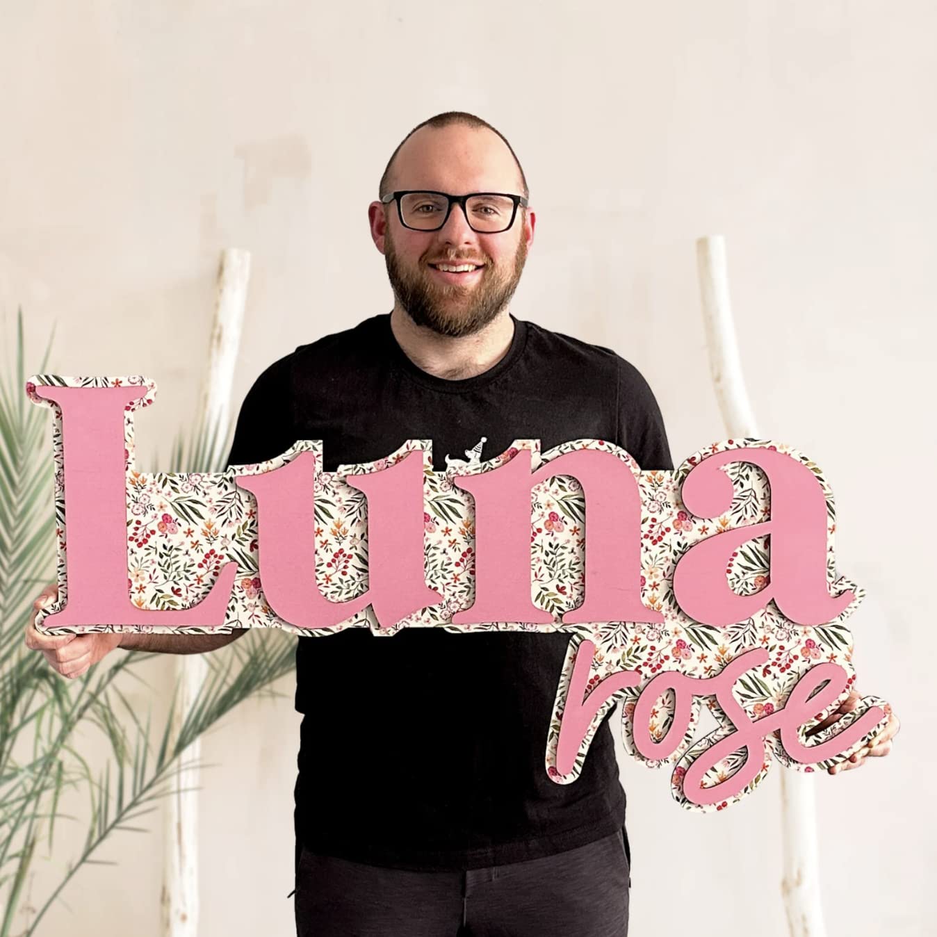 Yippee Daisy Large Wooden Name Sign