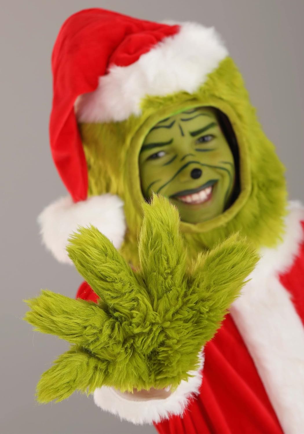 Elope The Grinch Santa Open Face Costume for Kids 1