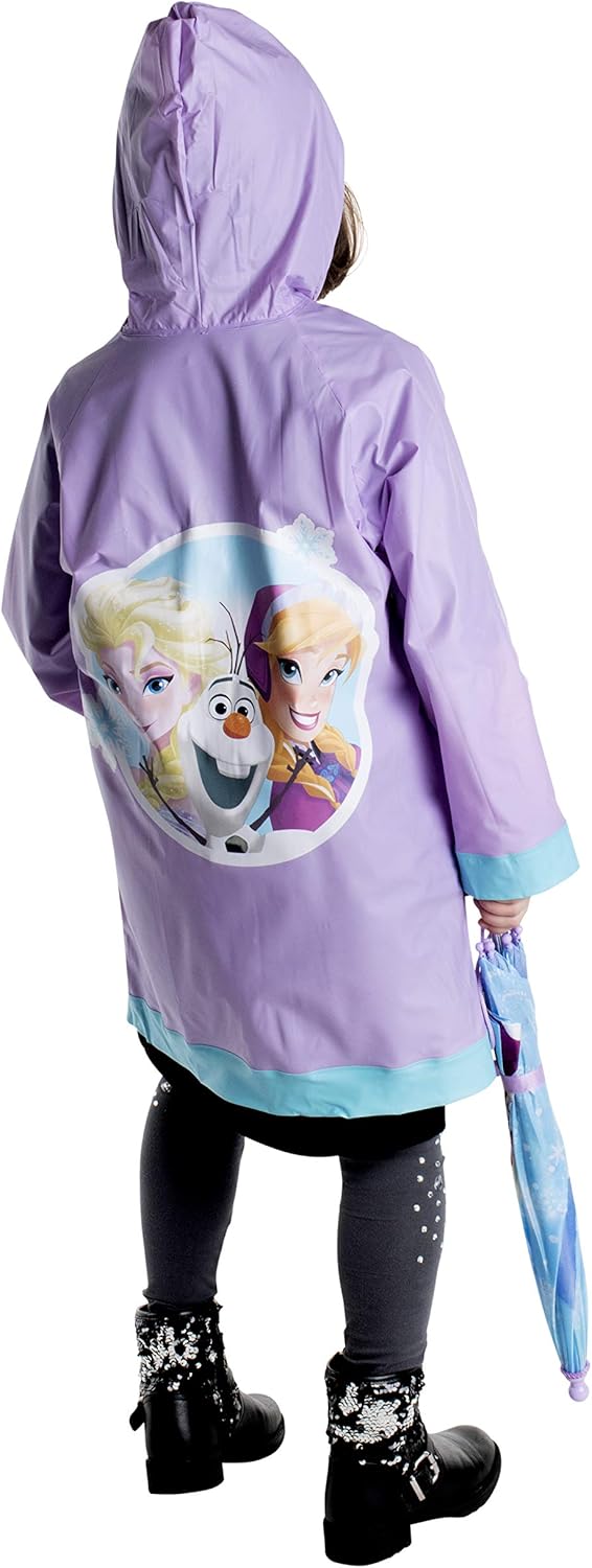 Disney Frozen Girls Umbrella and Slicker Set Ages 4-7