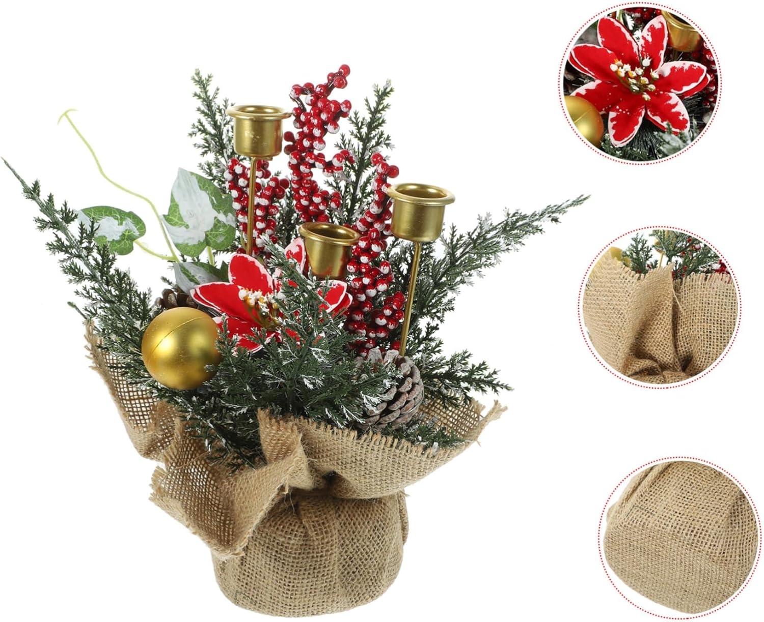 Cabilock Realistic Fruit Wreath Candle Holder 1