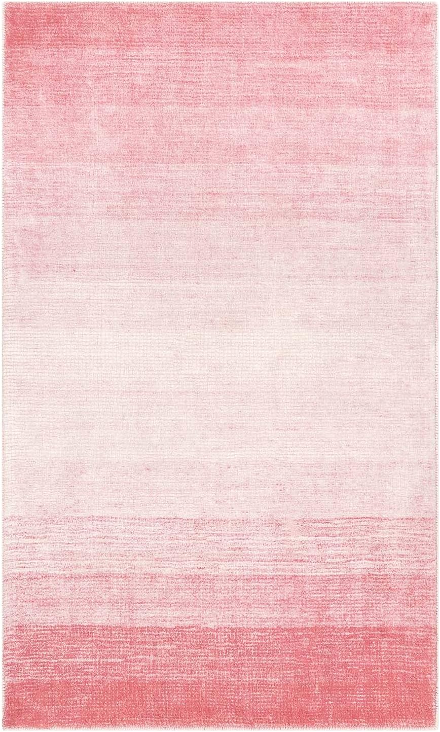 Wonnitar Washable 3x5 Area Rug Pink