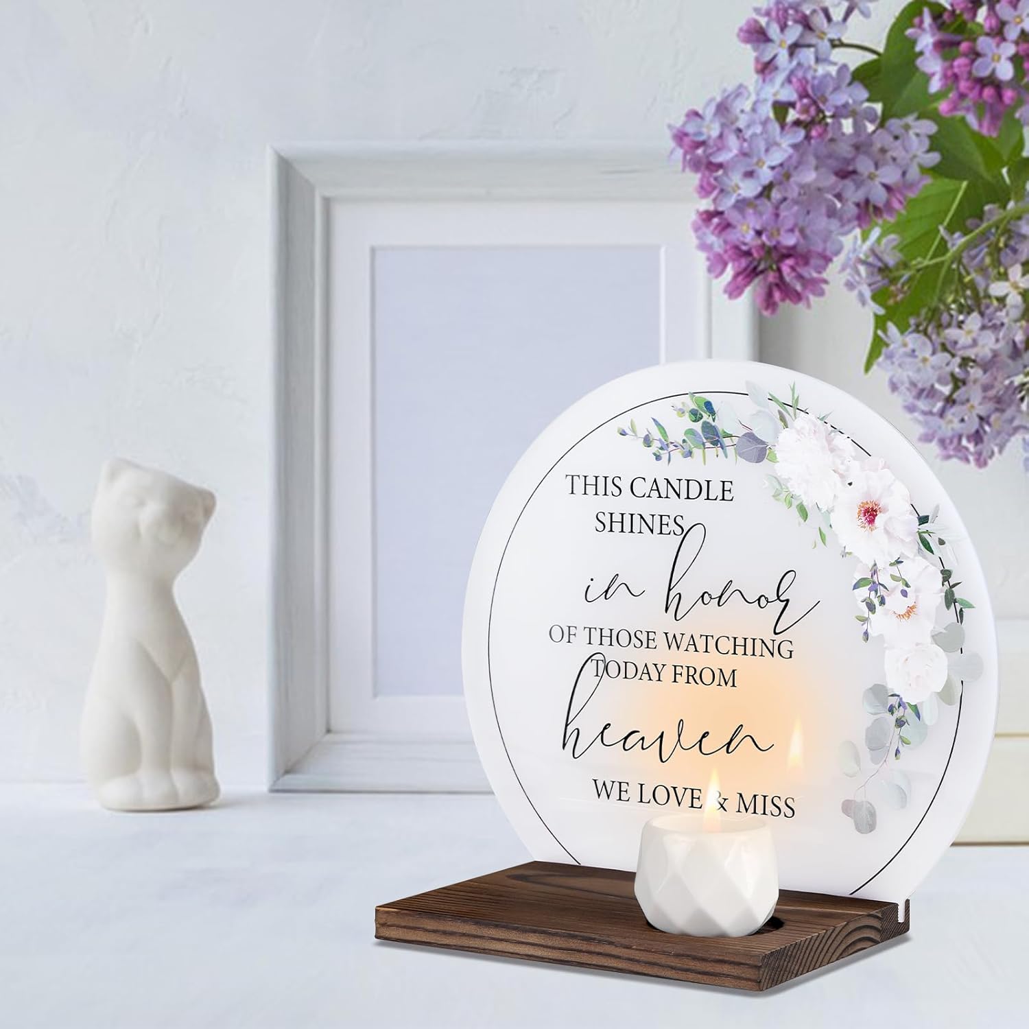 MISTOD Memorial Candle Wedding Sympathy Sign