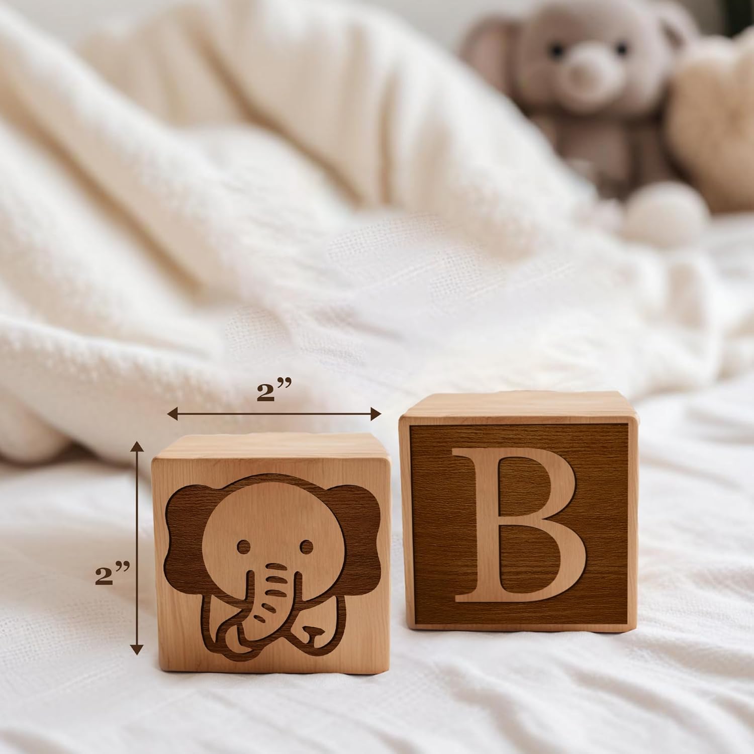 Custom Name Wooden Blocks for Nursery Room