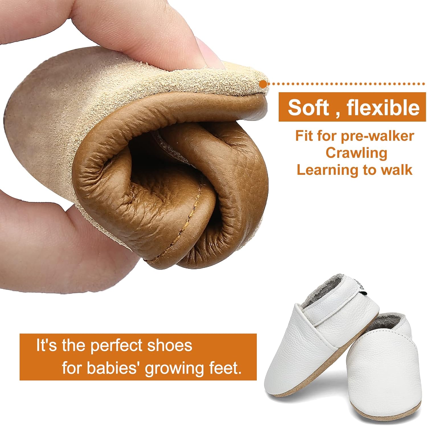 OWLOWLA Soft Sole Baby Moccasins for Boy Girl
