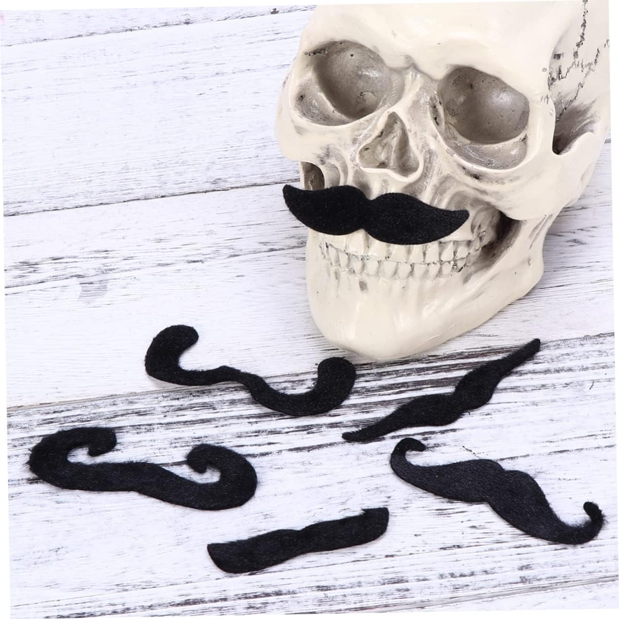 ABOOFAN 6pcs Santa Beard and Mustache Halloween Fake Facial Hair Prom Props