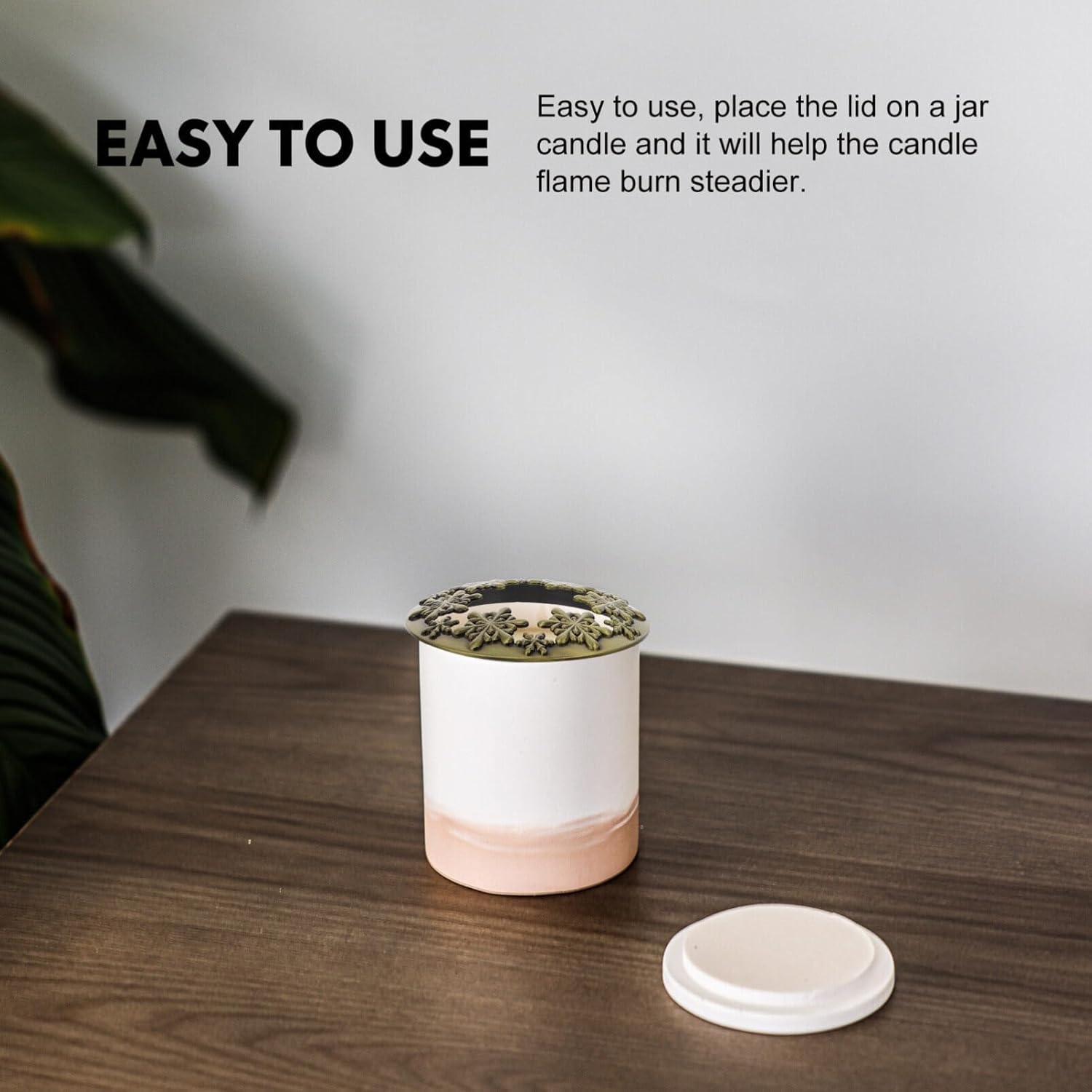 Luxshiny Snowflake Candle Lid Metal Cover