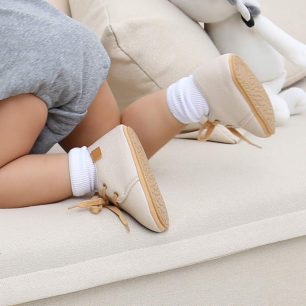 SOFMUO Baby Oxford Sneakers with Anti-Slip Sole