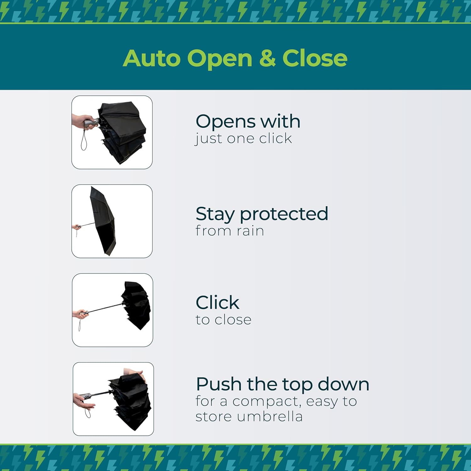 Totes Ultimate Folding Umbrella with Auto Open Close Windproof Sun Protection 1