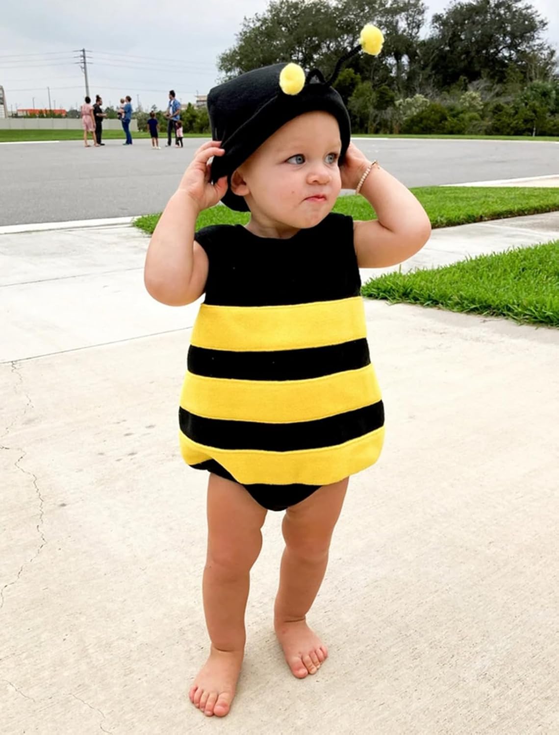 Madjtlqy Halloween Bee Costume for Baby 2pcs Set