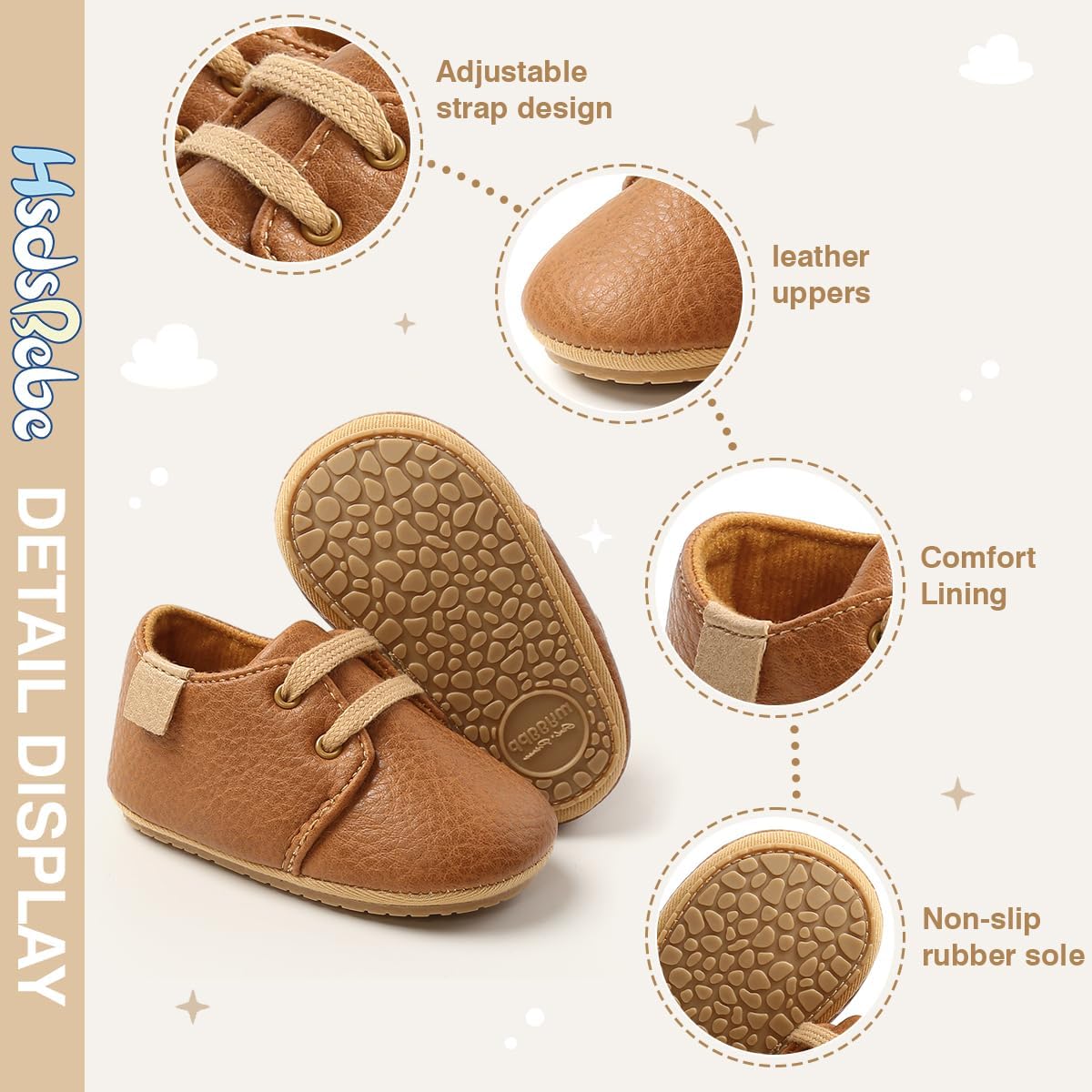 HsdsBebe Oxford Shoes for Baby Boys Girls
