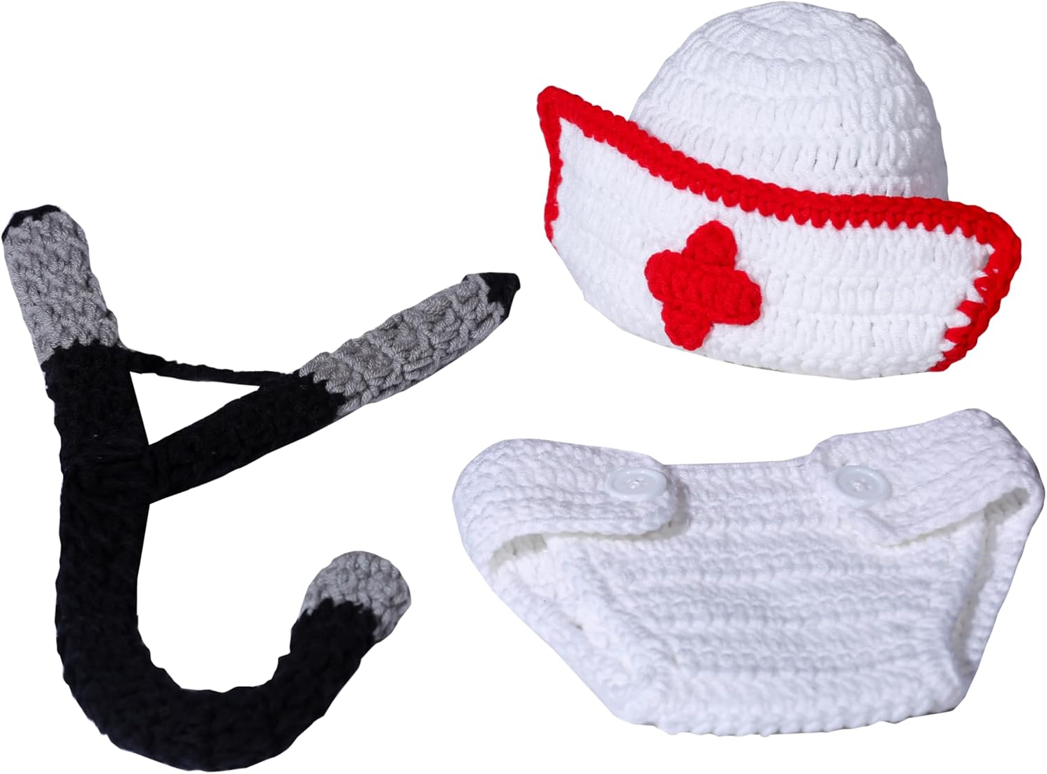 Matissa Newborn Baby Doctor Nurse Costume Hat and Outfit
